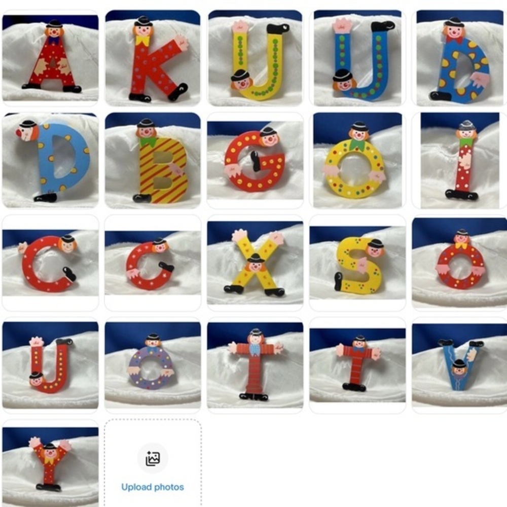Sevi Hand Painted Alphabet Letters Wood Multicolor